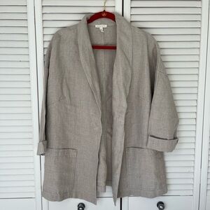 Eileen Fisher Women’s Organic Linen Long Blazer Size 1X